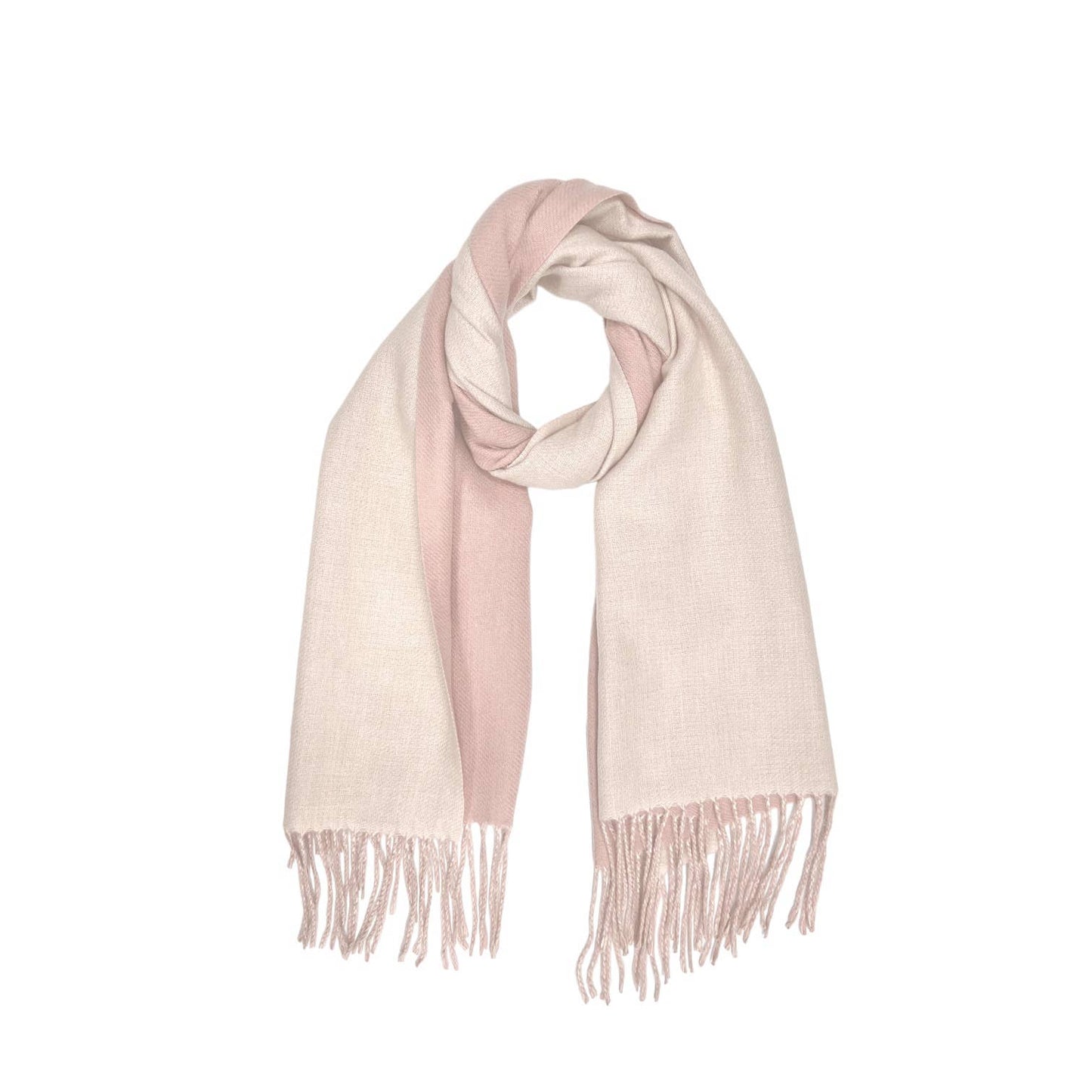 London Scarves - Reversible two tone coloured plain cashmere blend scarf