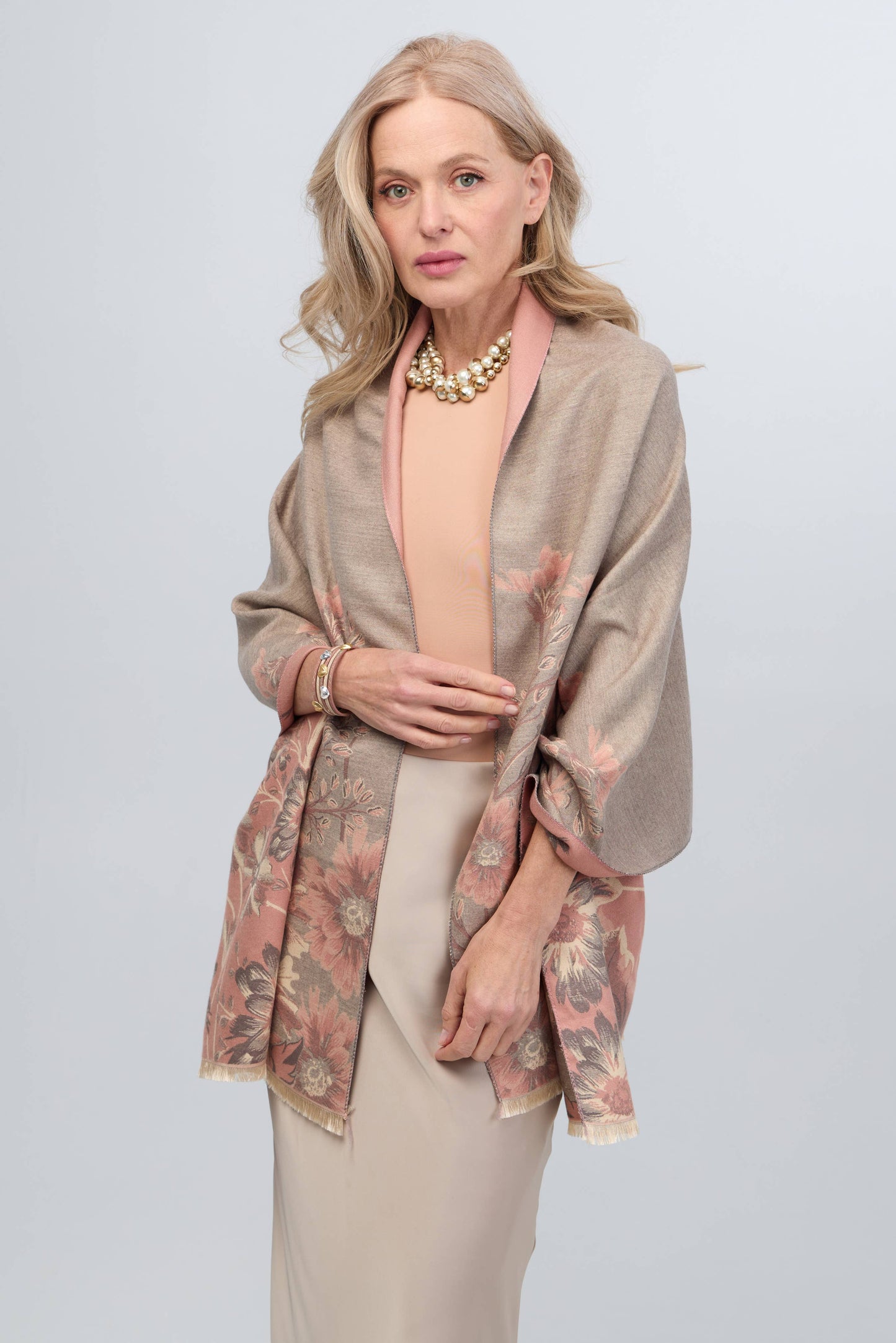 SAACHI - Reversible Floral Oversized Scarf