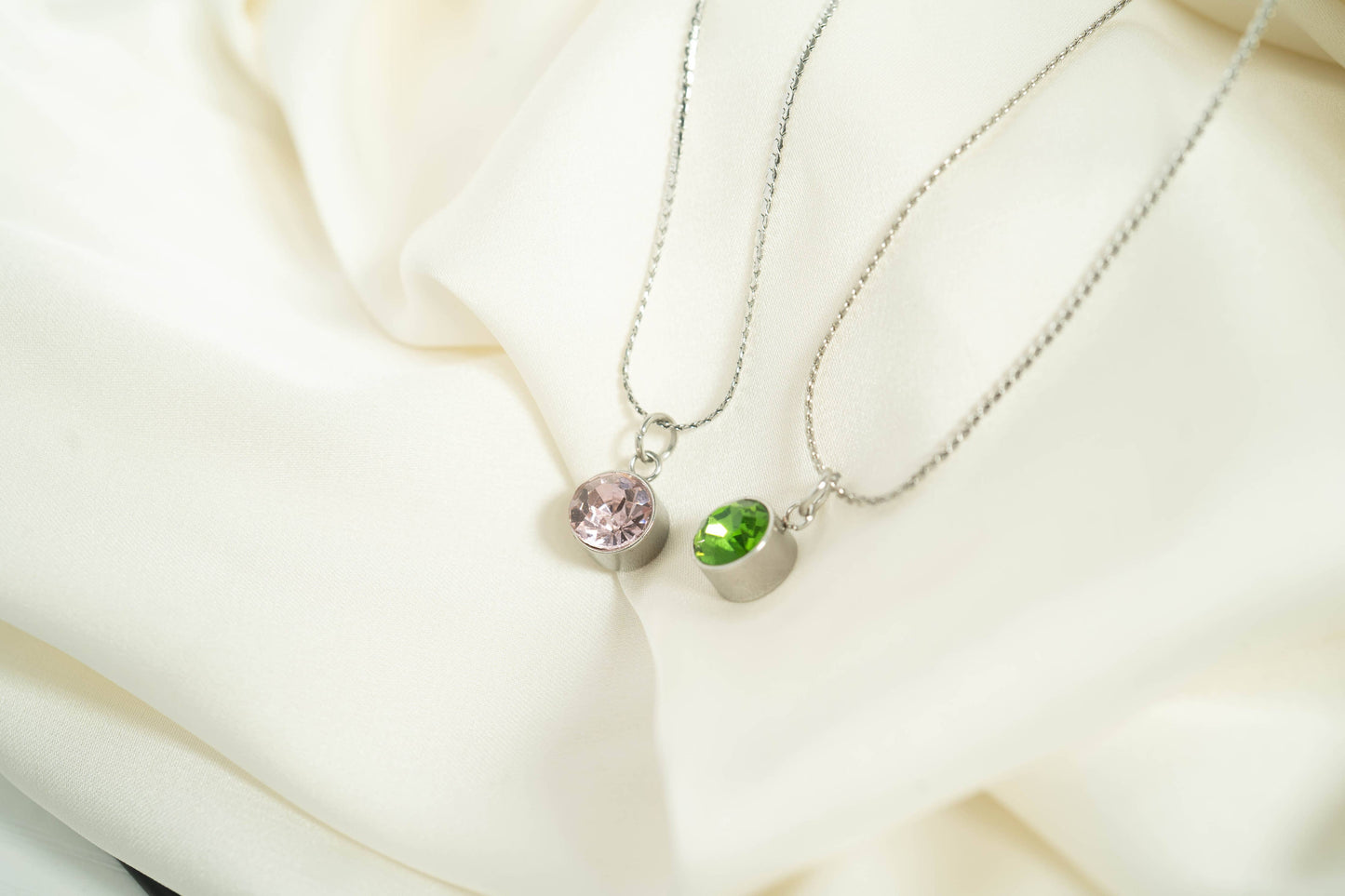 Stainless Steel Round Birthstone Charm (8mm)
