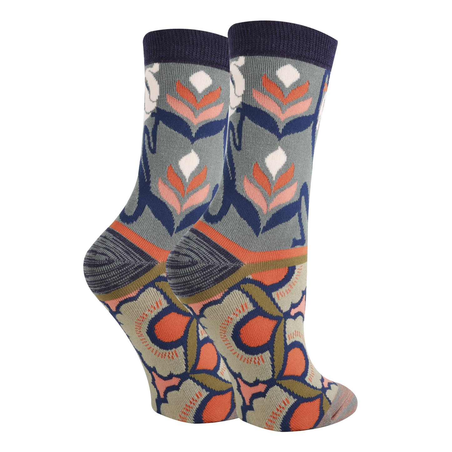 Oooh Yeah/Sock It Up/Oooh Geez Slippers - Azalea Breeze | Women's Bamboo Crew Dress Socks