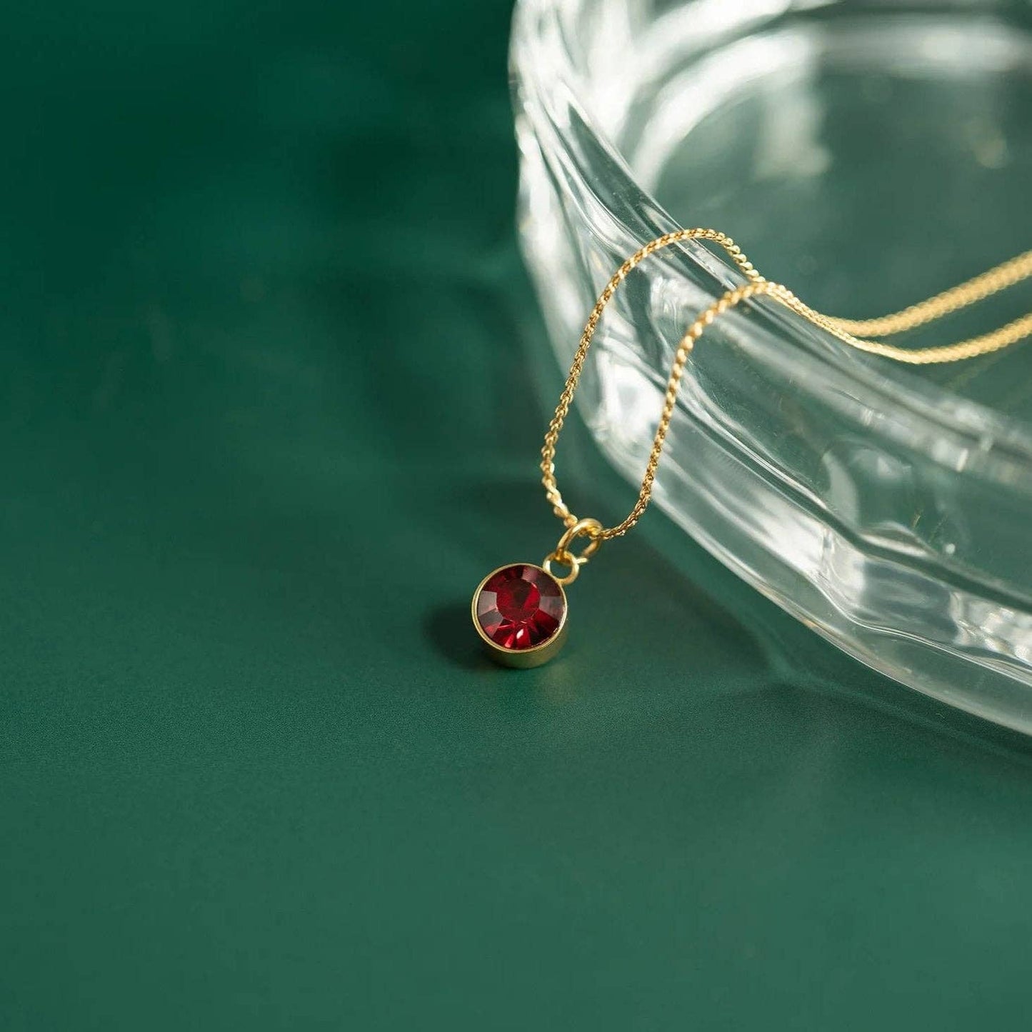 18K Gold PVD Round Birthstone Charm (8mm)