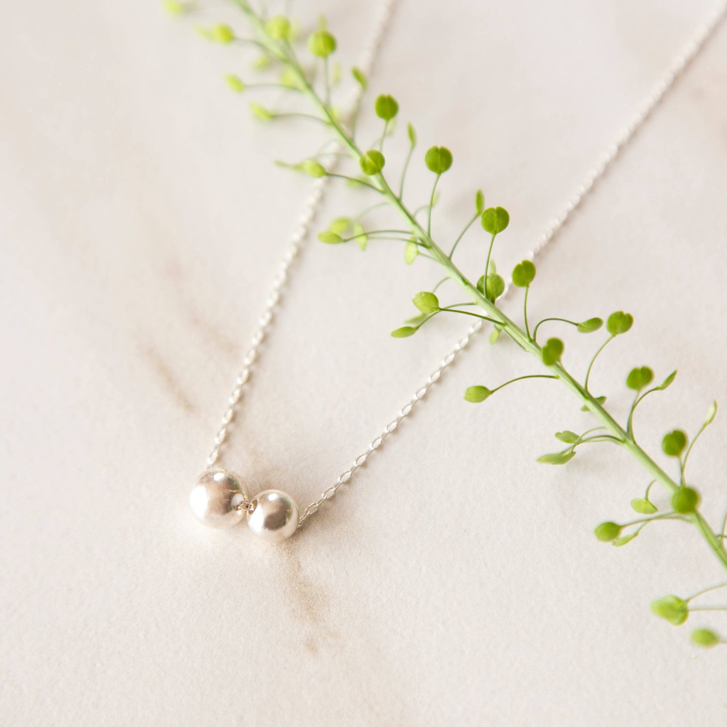Stowaway Jewelry - Metal Bauble Necklace (Silver Chain)