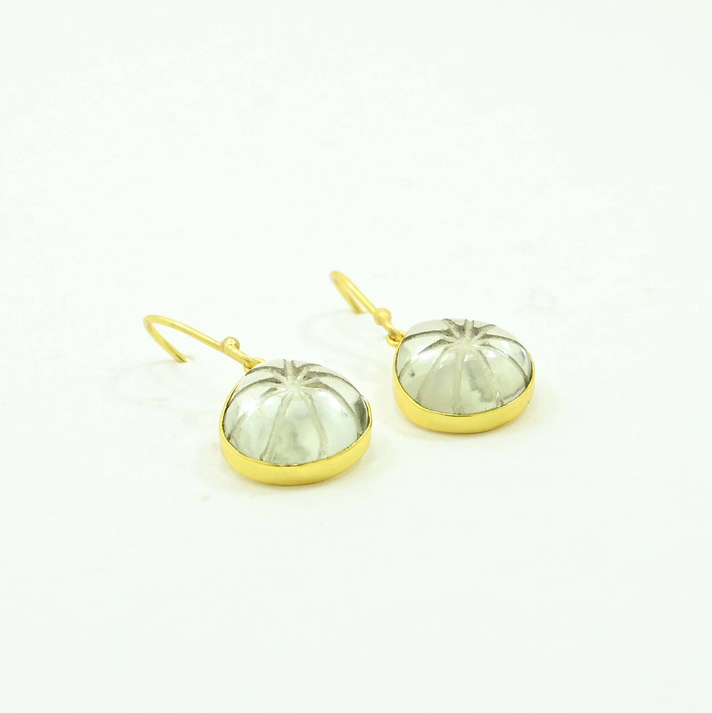 Schmuckoo Berlin - Harper Earring Gold Plated - Natural Green Amethyst