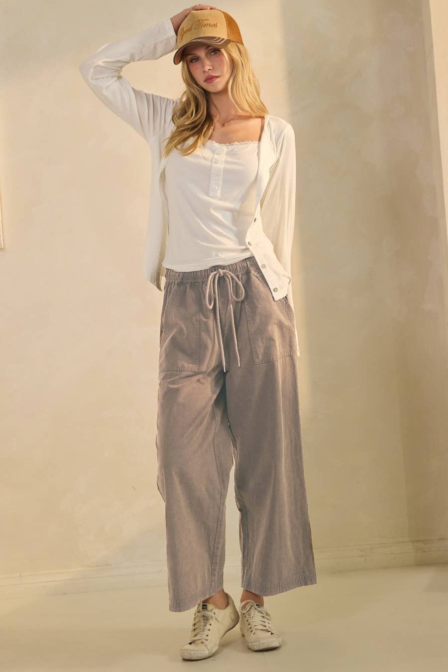 Oddi - Wide-leg Acid Washed Pants