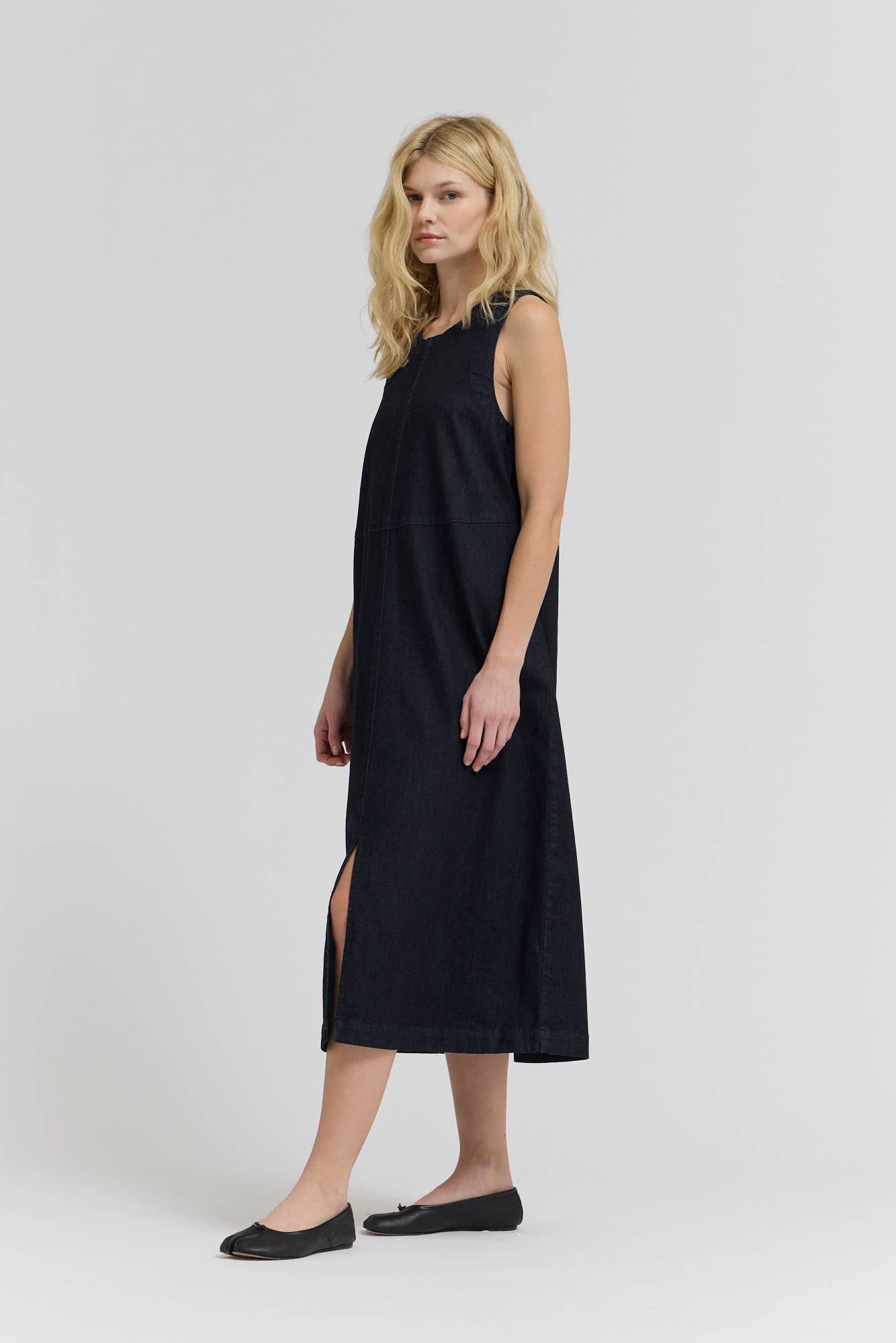 Grade & Gather - 61263BD - DENIM COLUMN DRESS
