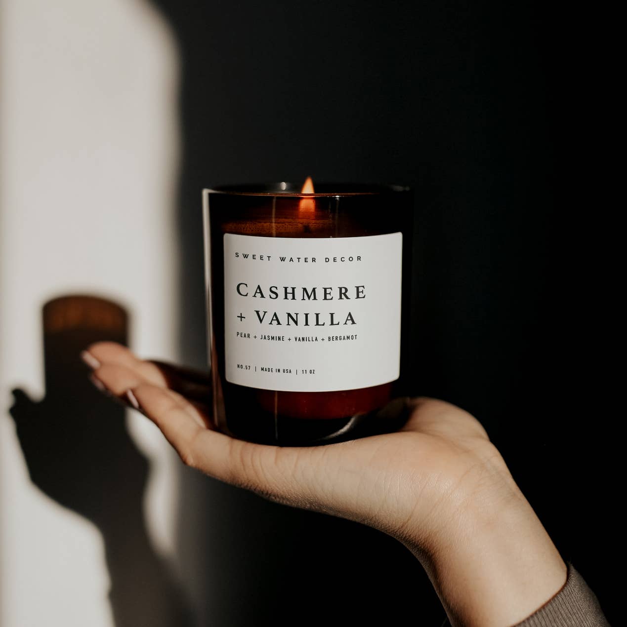 Sweet Water Decor - Cashmere and Vanilla 11 oz Soy Candle - Home Decor & Gifts