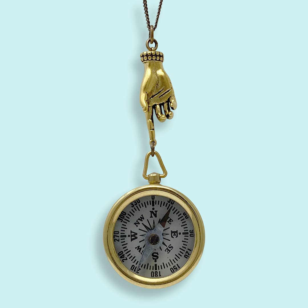 Ornamental Things - Guiding Hand Compass Necklace
