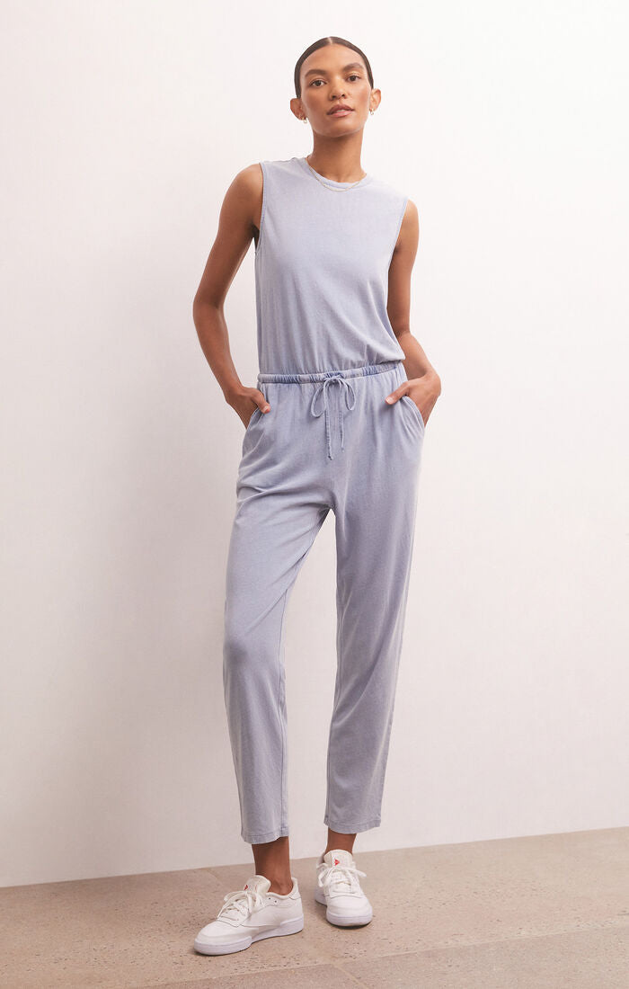 Rain Knit Denim Jumpsuit