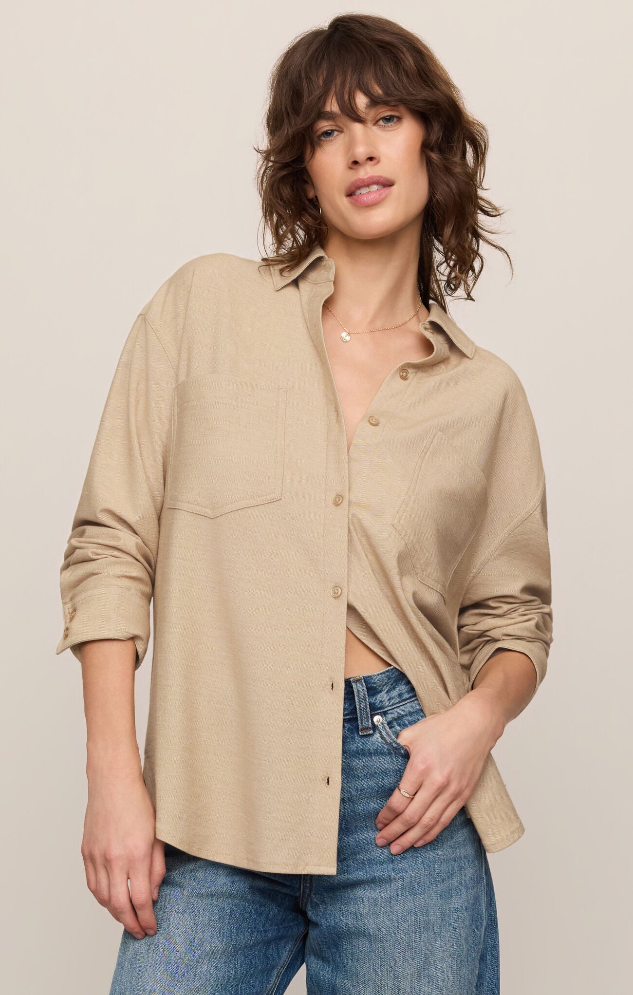 REESE BUTTON UP TOP