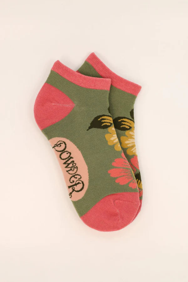 Vintage Floral Trainer Socks