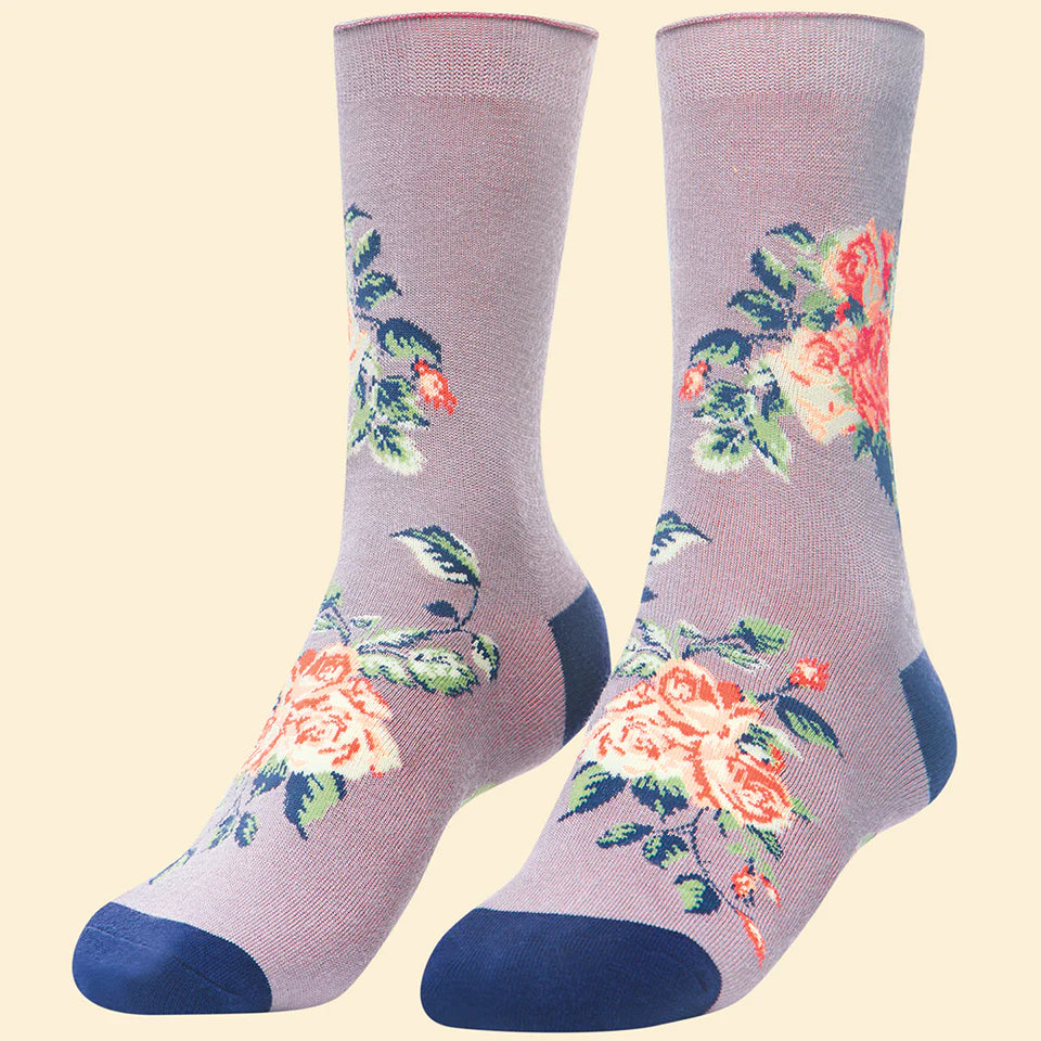 Floral Vines Ankle Socks