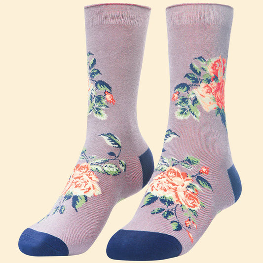 Floral Vines Ankle Socks