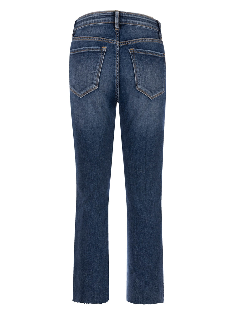 RACHAEL HIGH RISE FAB AB MOM RAW HEM