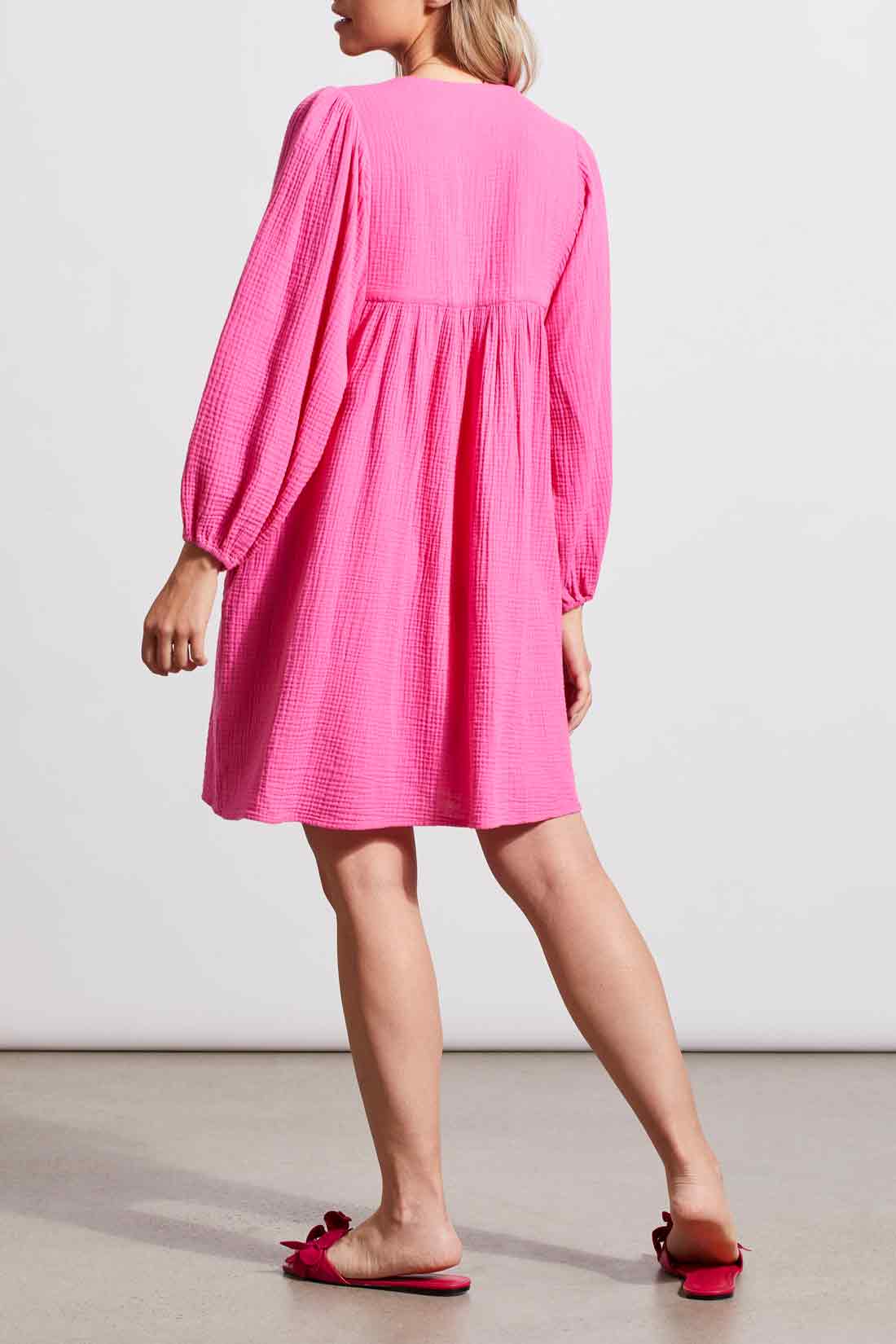 3/4 PUFF SLEEVE DRESS