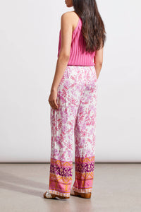 FLOWY BORDER PRINT PANT W/ DRAWCORD