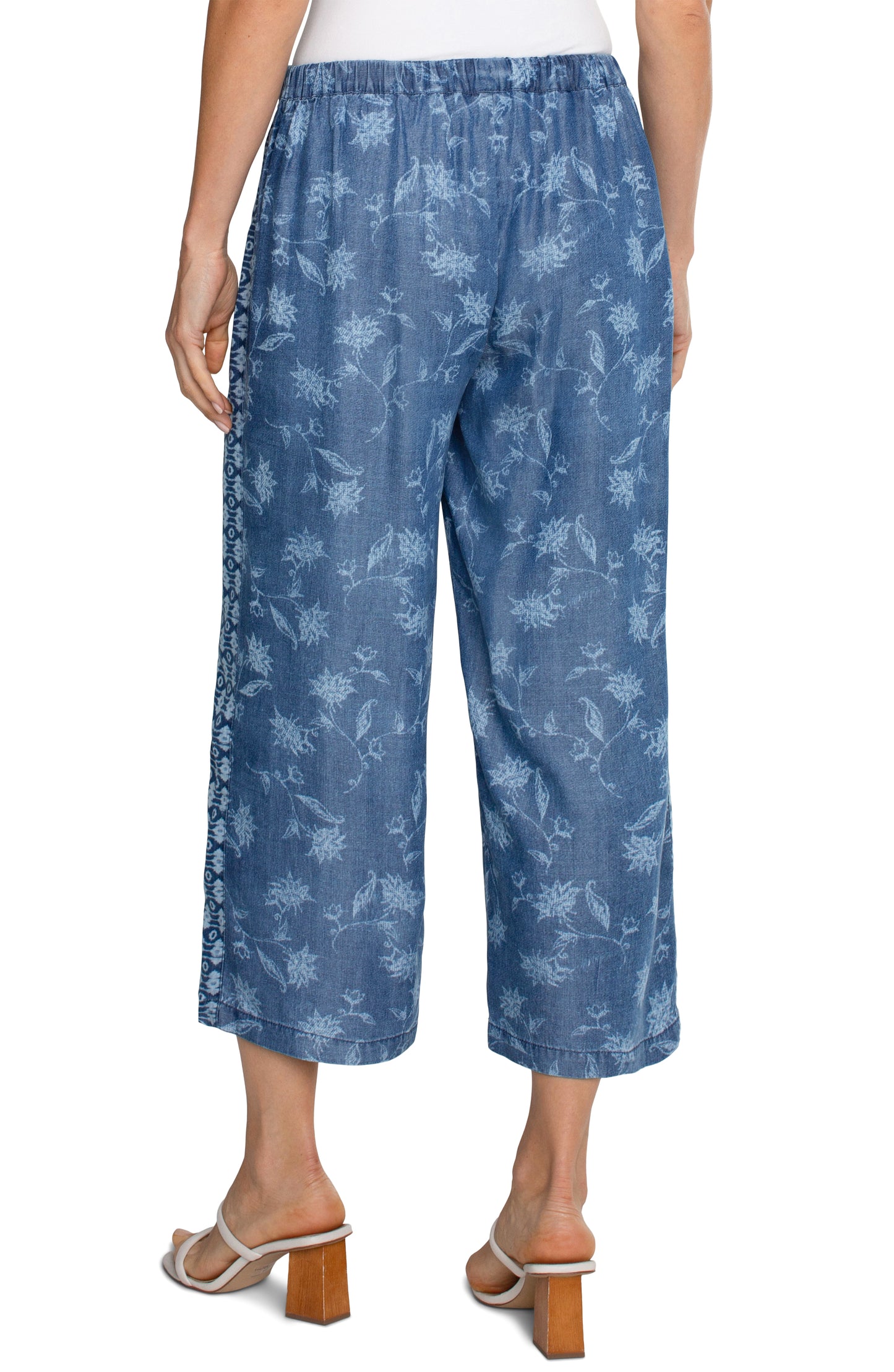 pull on wide leg crop trouser