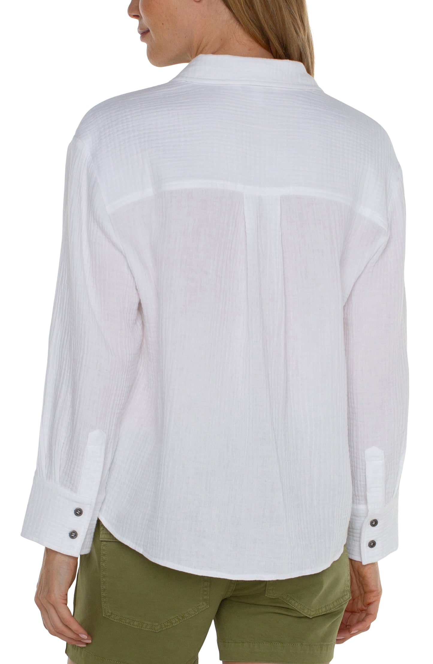 long sleeve button front shirt