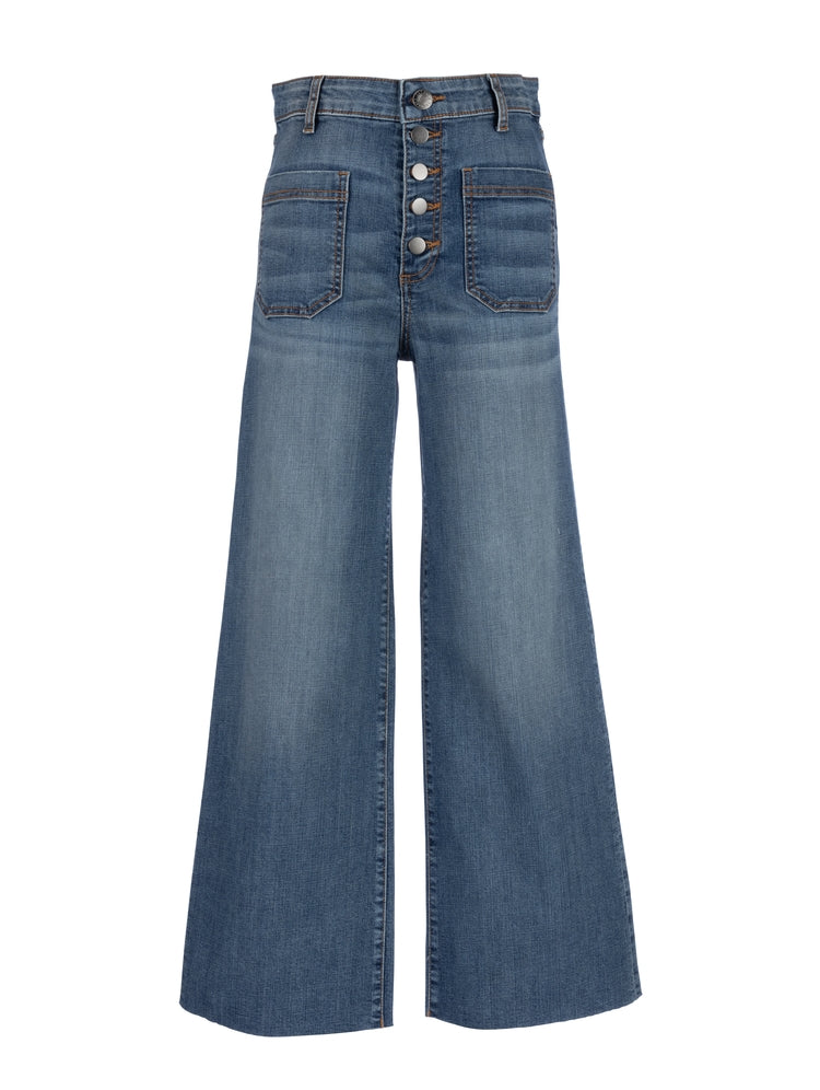 MEG HIGH RISE WIDE LEG EXPO BTN RAW HEM PATCH PKTS