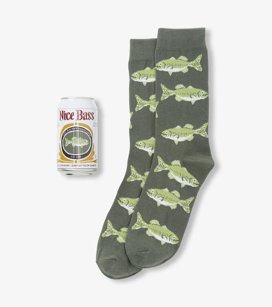 Men's nice bass men's beer can socks