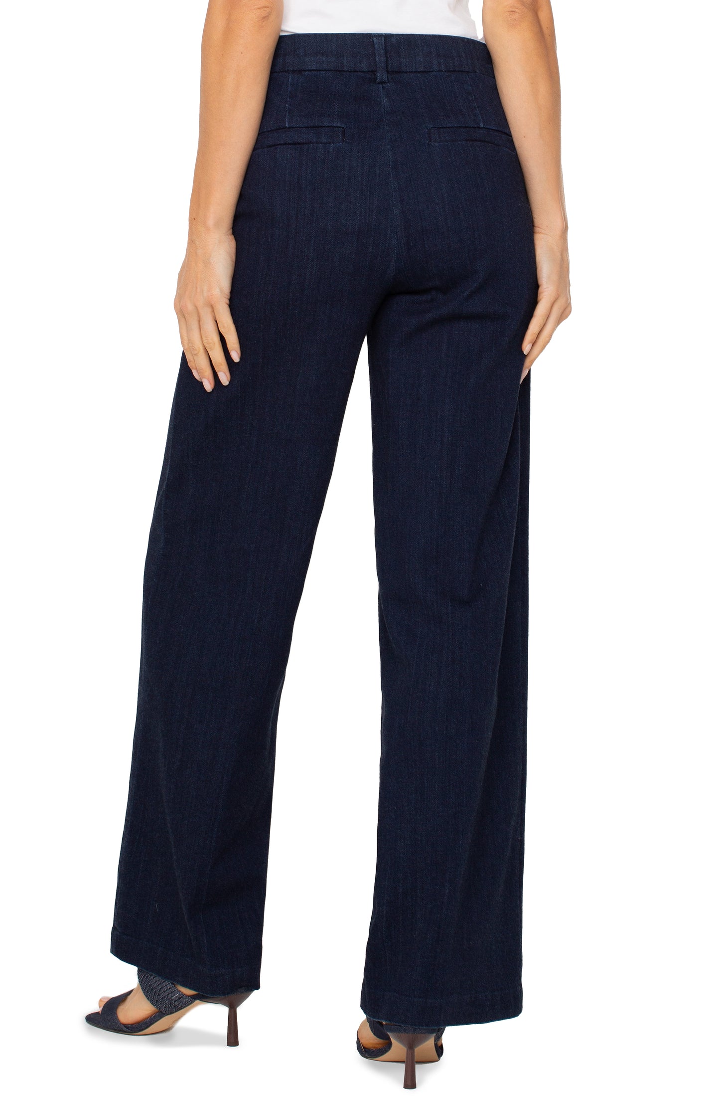 kelsey wide leg trouser w inner waist band trim 31ins