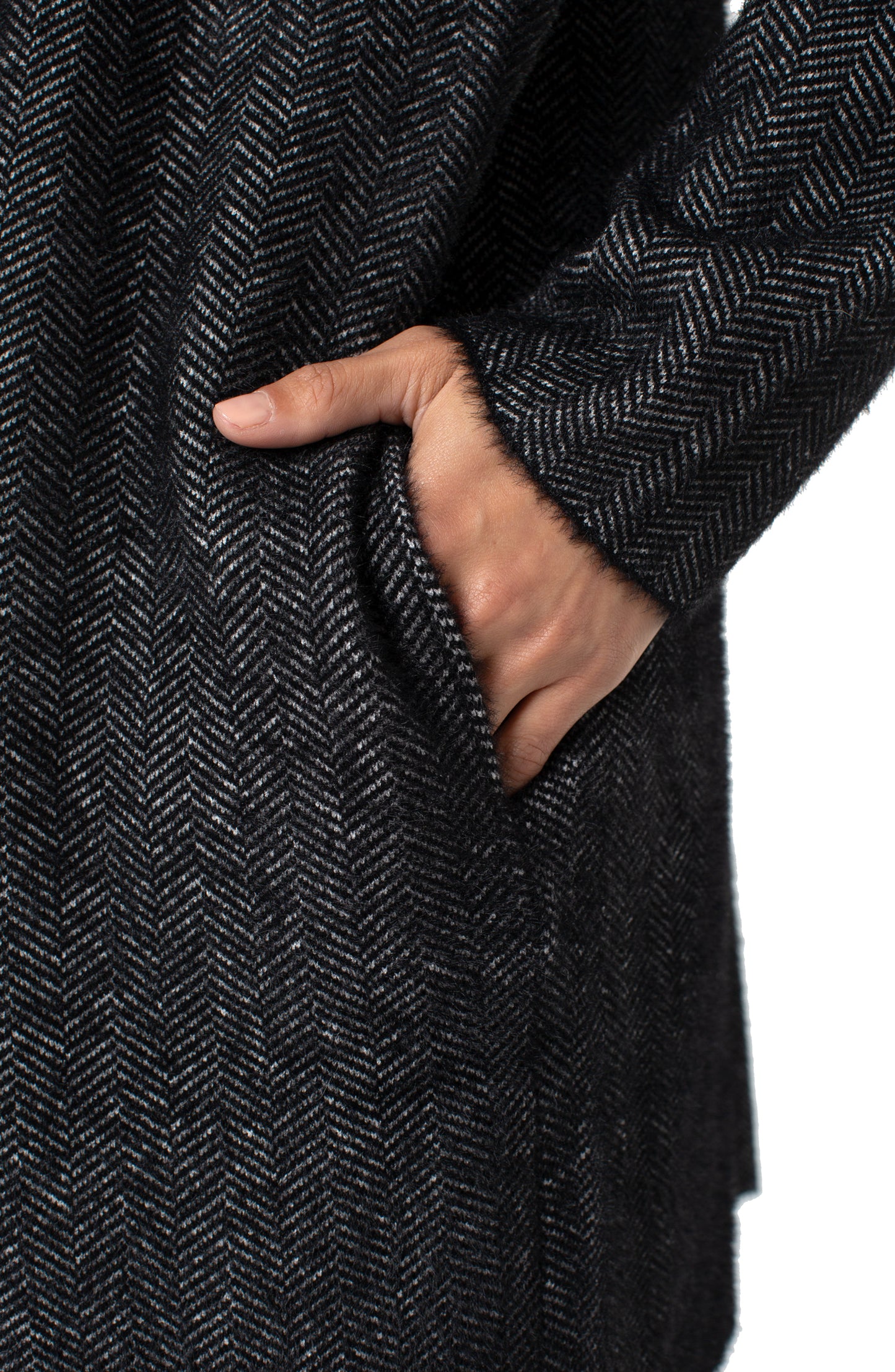 Long Sleeve Open Knit Shawl Sweater Coat