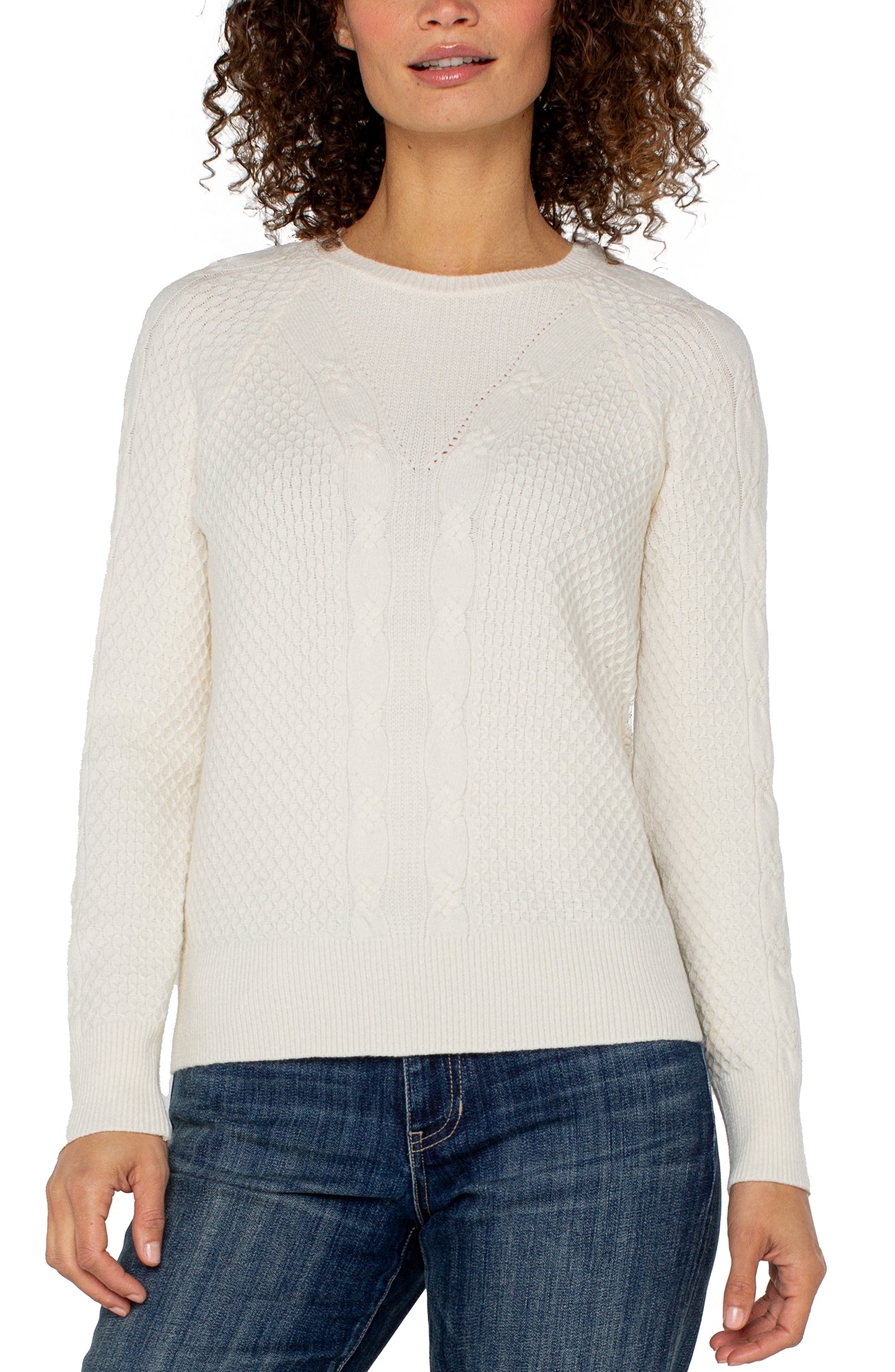 Long Sleeve Crew Neck Raglan Sweater