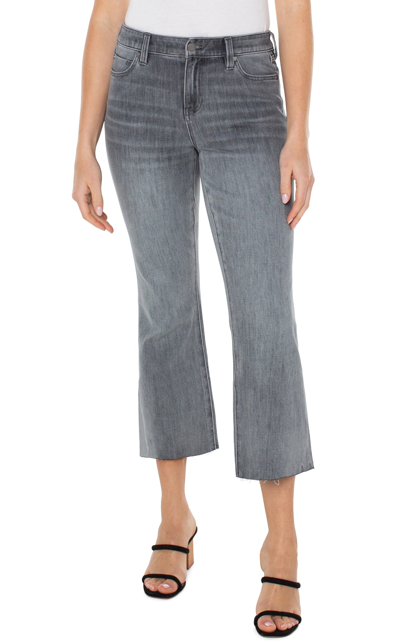 HANNAH CROPPED FLARE WITH CUT HEM 25.5"