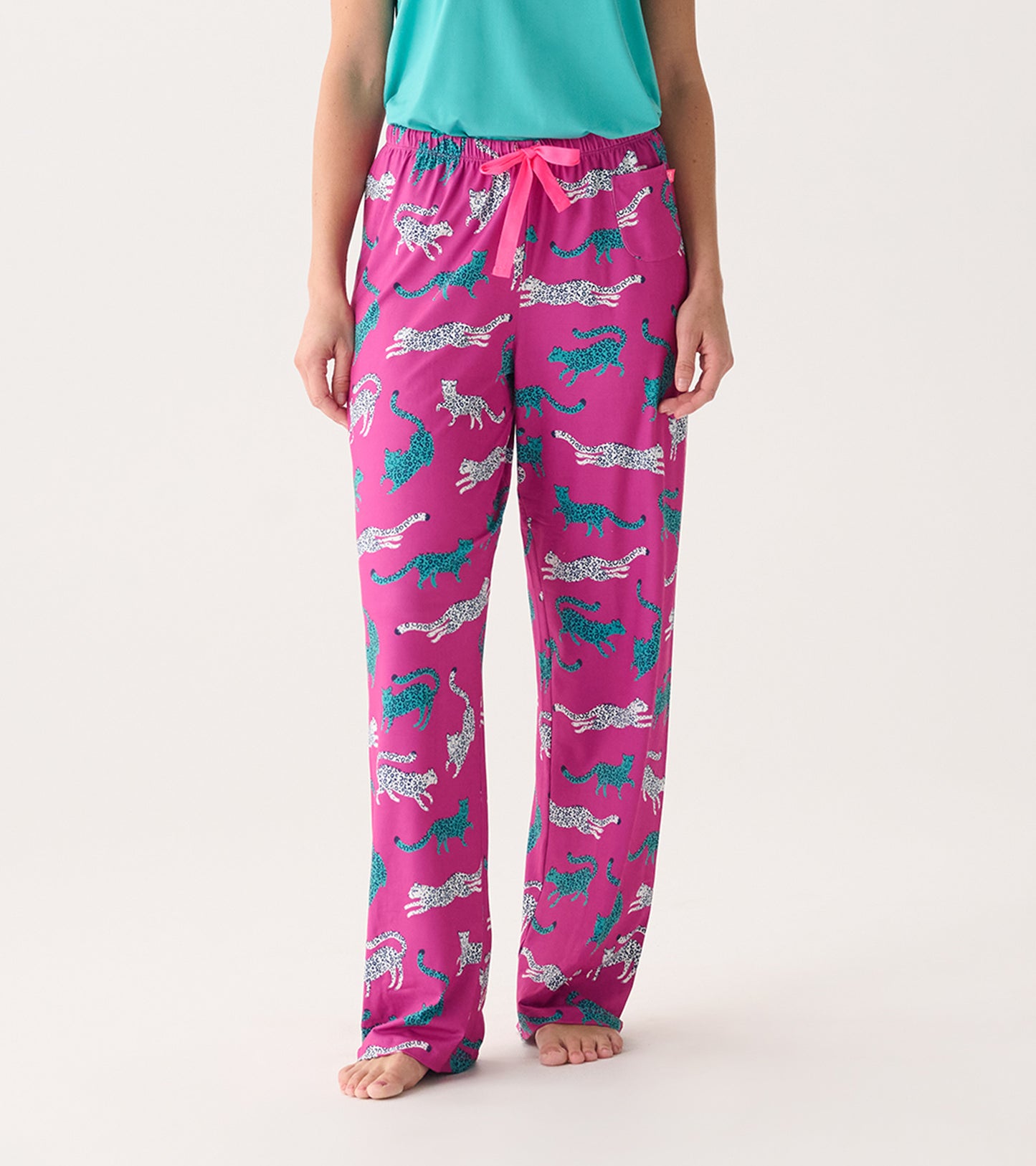 cheetah pj pants in a bag