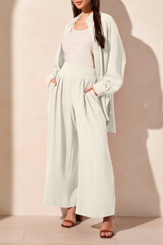 FLOWY PANT W/ BK ELASTIC WAIST BAND