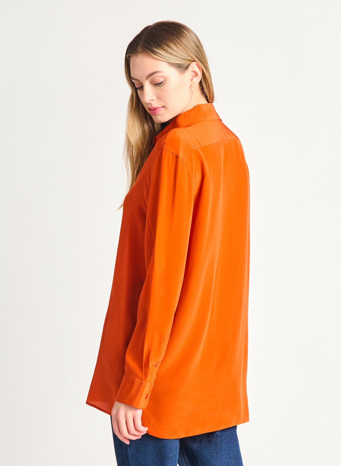 HIDDEN PLACKET BUTTON FRONT BLOUSE