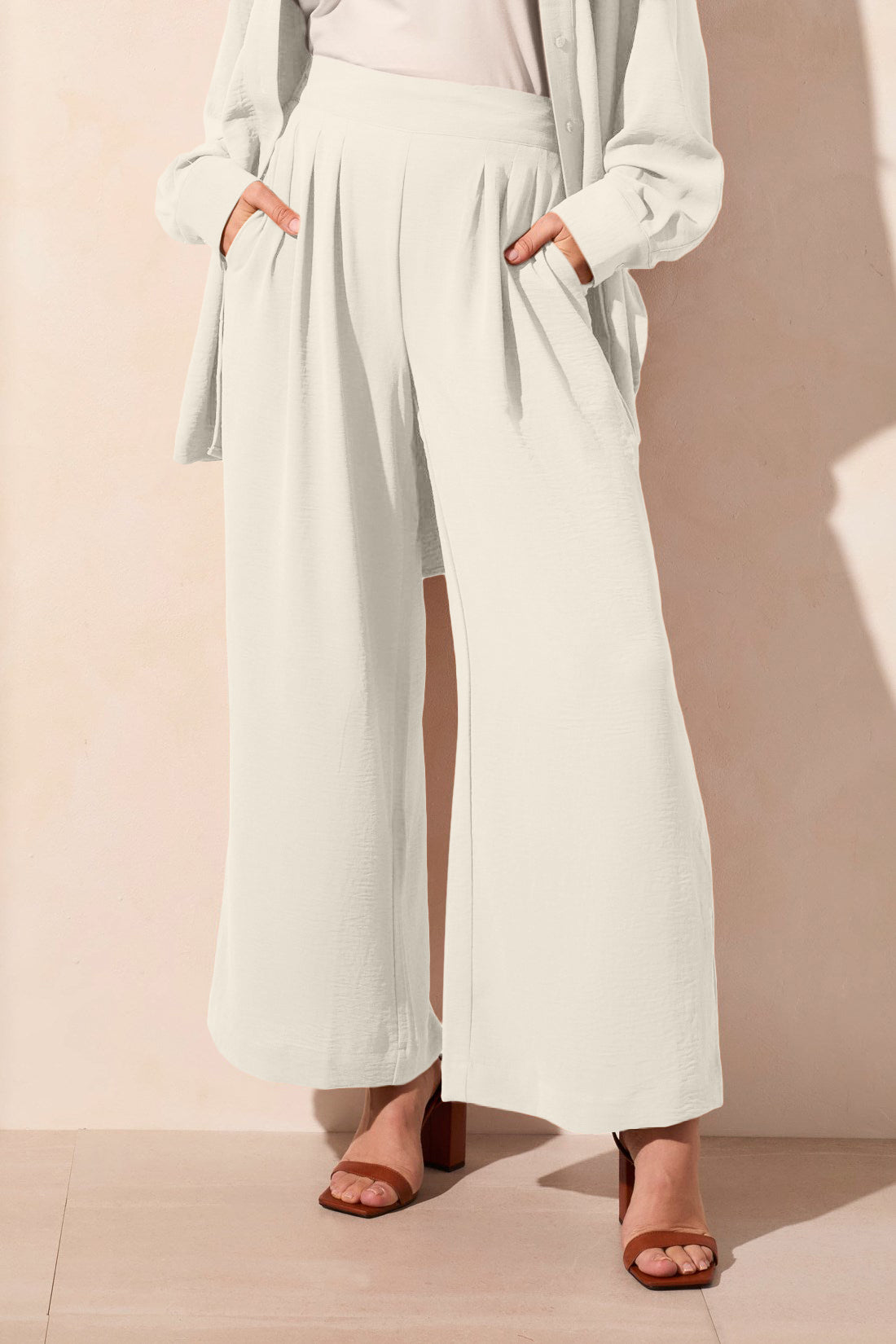 FLOWY PANT W/ BK ELASTIC WAIST BAND