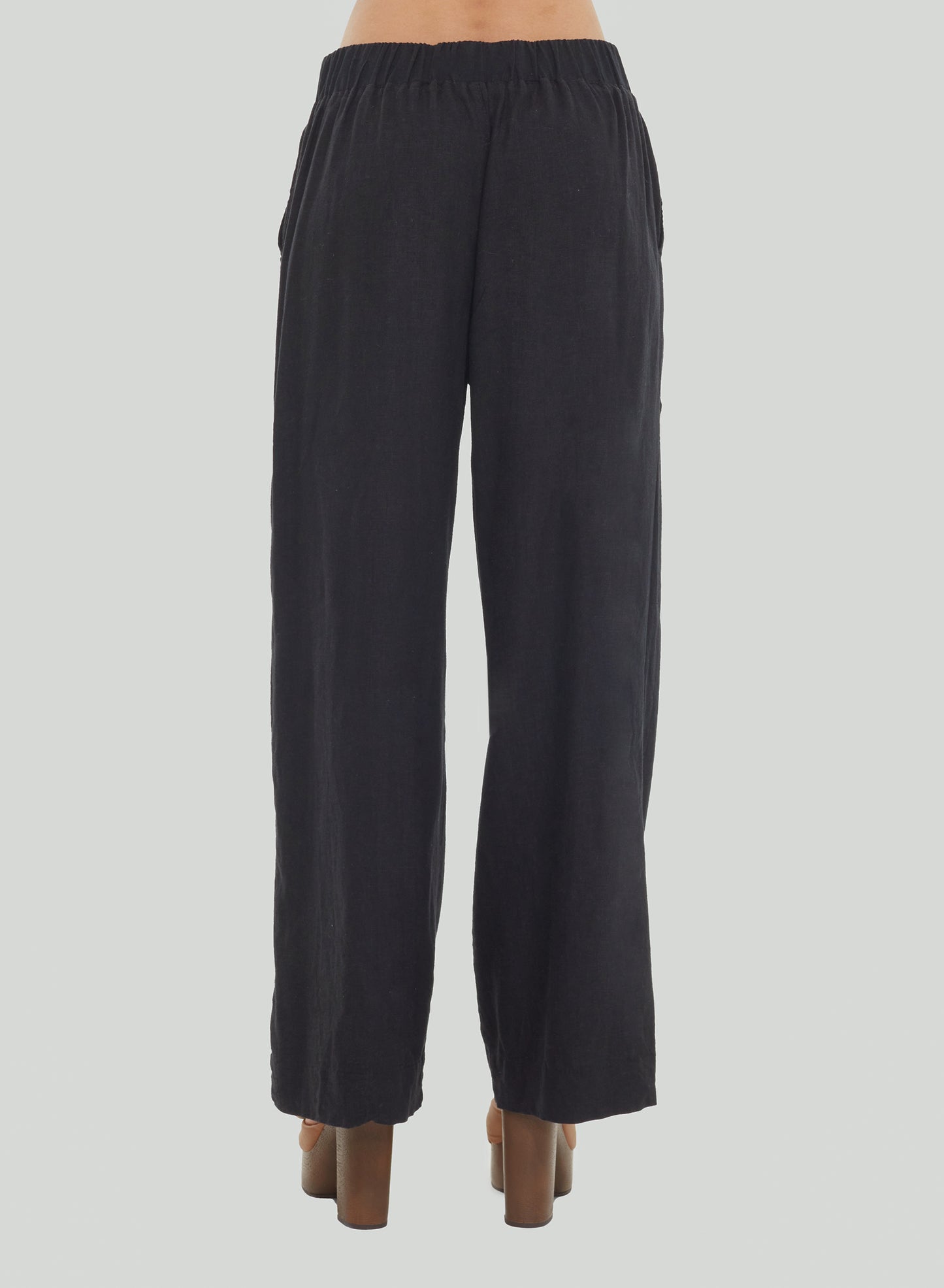 ELASTIC WAIST WIDE LEG PANT
