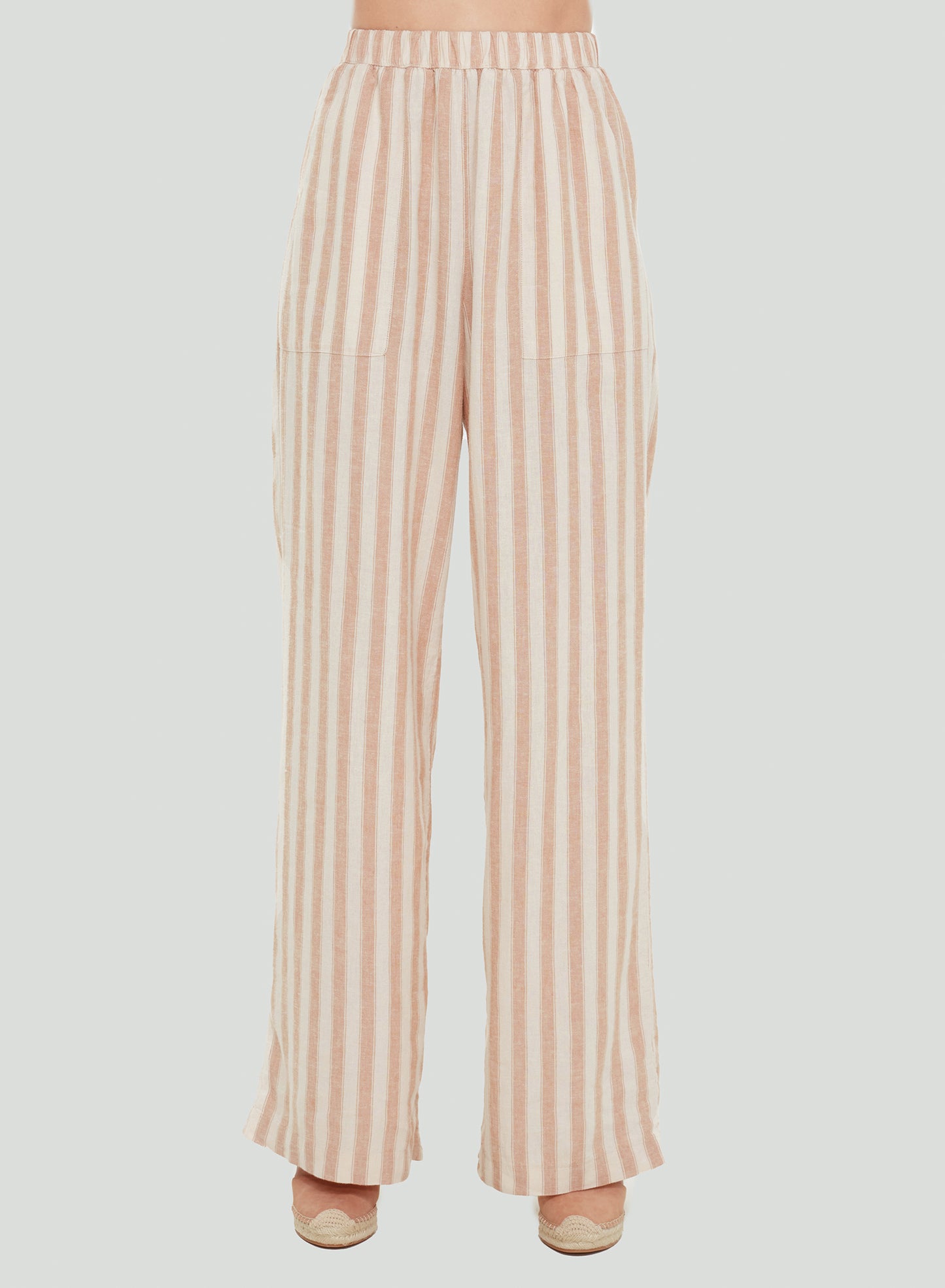 ELASTIC WAIST WIDE LEG PANT