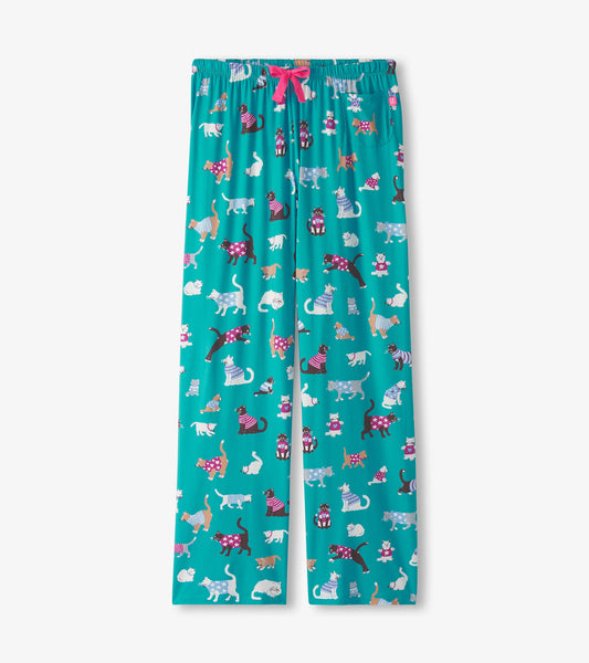 cute cats pj pants in a bag