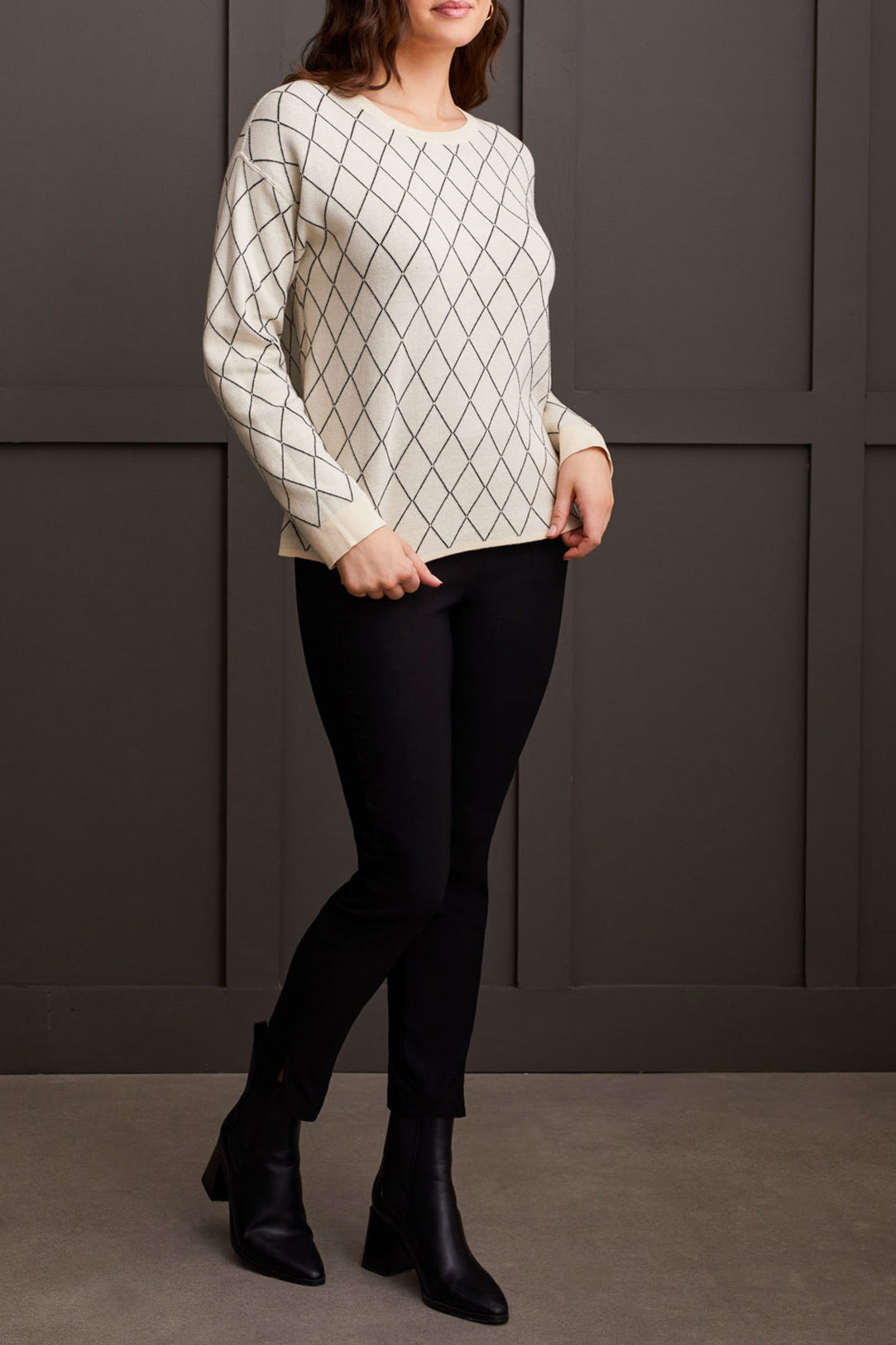 REVERSIBLE COTTON CREW NECK SWEATER