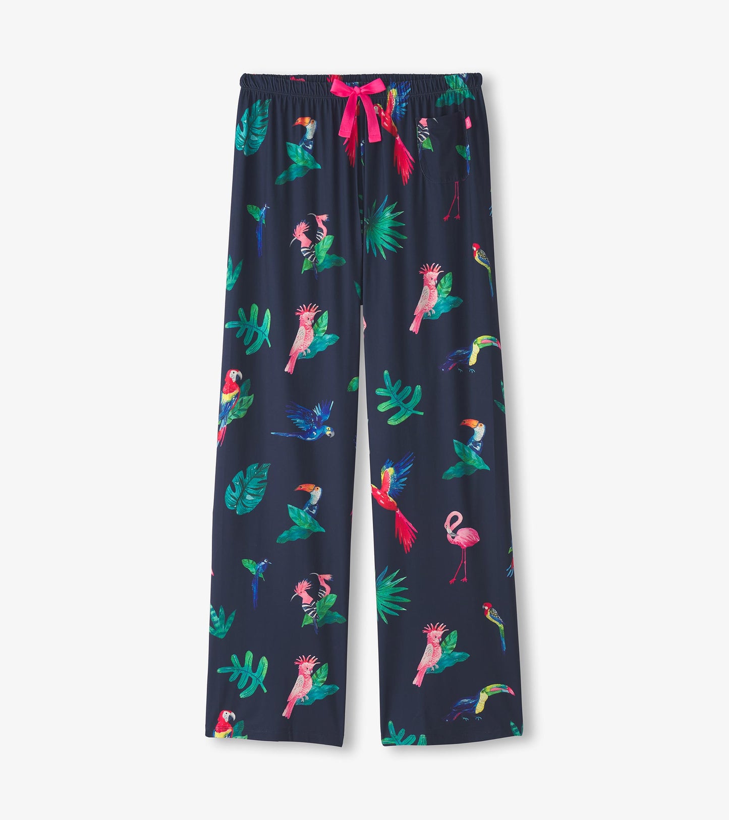 tropical birds pj pants in a bag