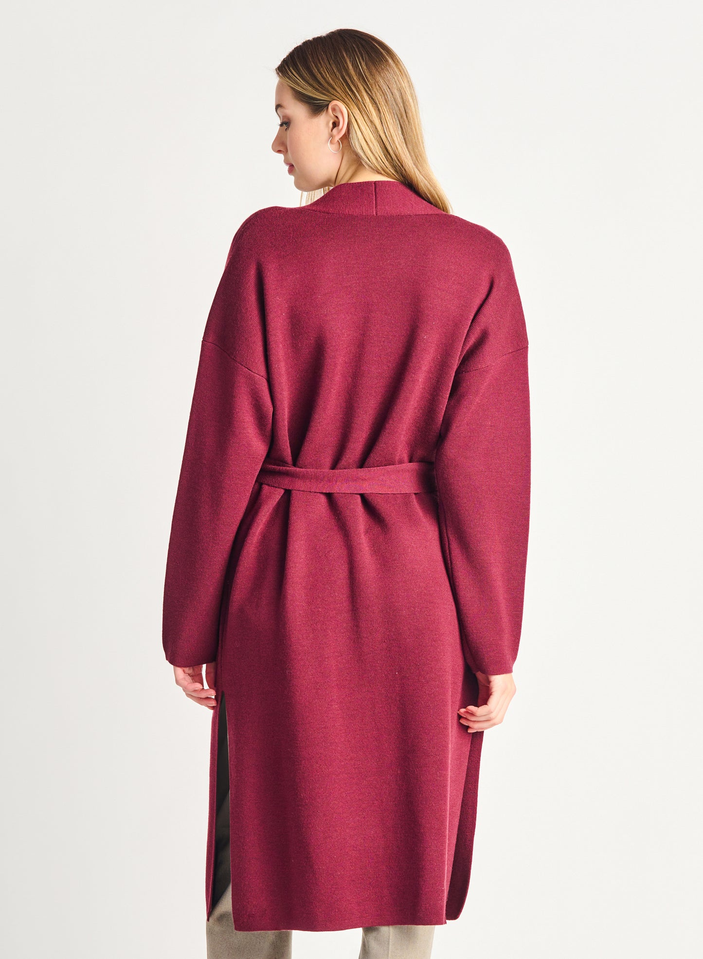 SHAWL COLLAR LONGLINE CARDIGAN
