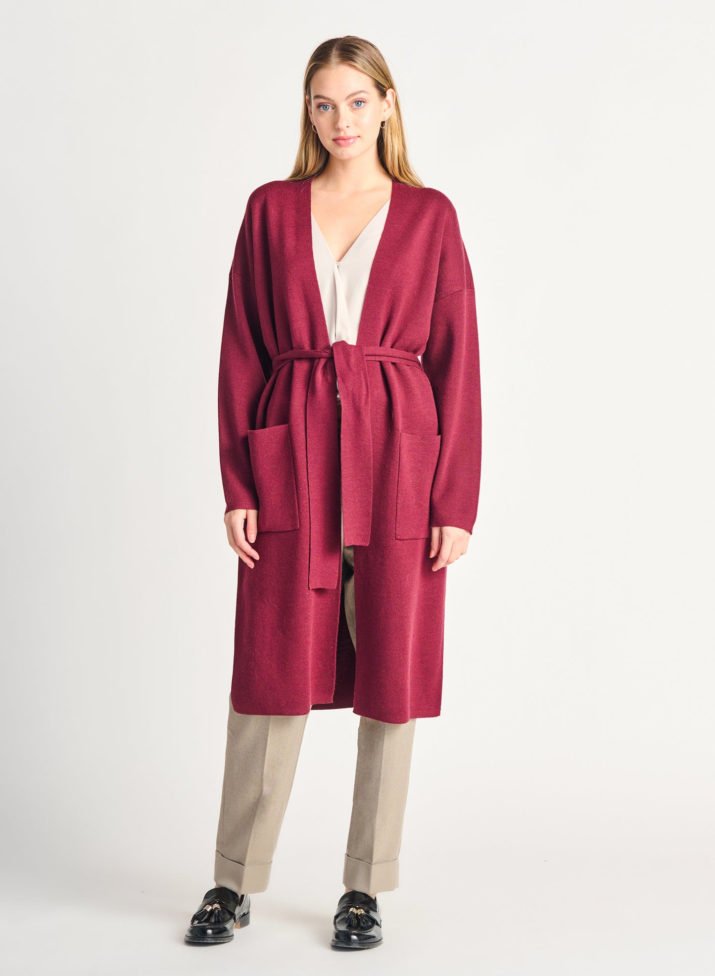 SHAWL COLLAR LONGLINE CARDIGAN