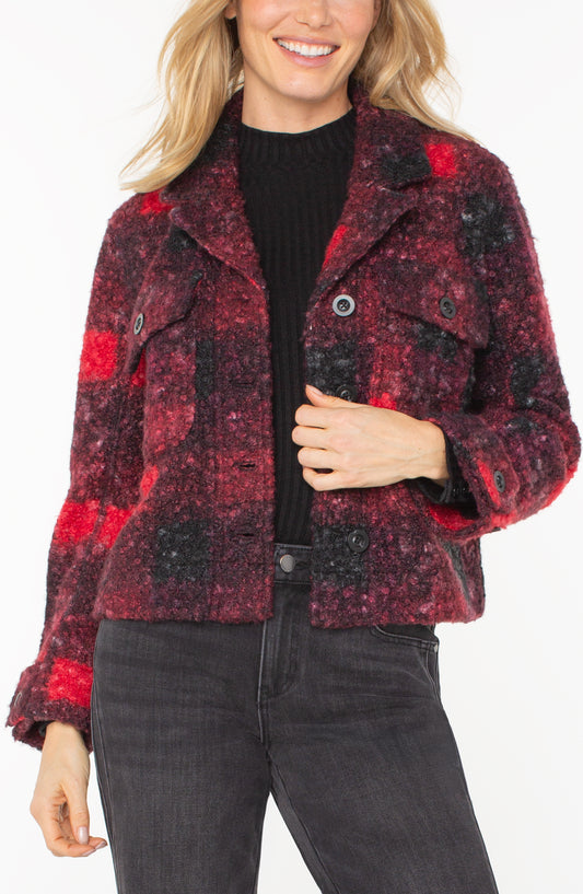 Button Front Boxy Shacket