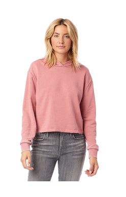 BURNOUT FRENCH TERRY CROPPED PULLOVER HOODIE - Elements Berkeley