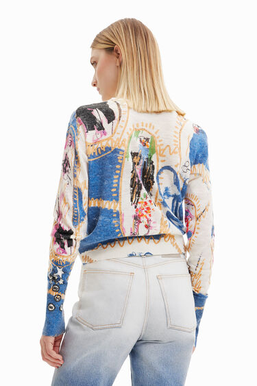 Desigual Printed Pullover Sweater