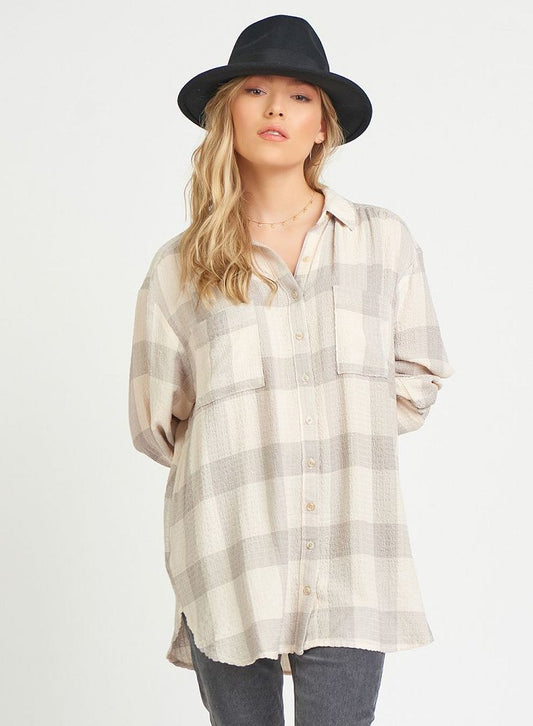 GREY PLAID / XSMALL