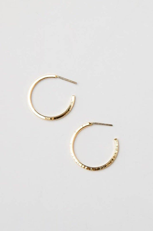 Brenda Grands Jewelry - Thin Hammered Hoops Mini