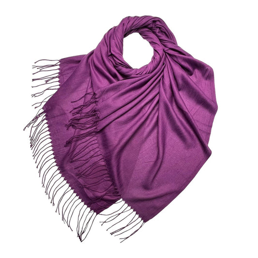 Cotton Blend Tassel Pashmina