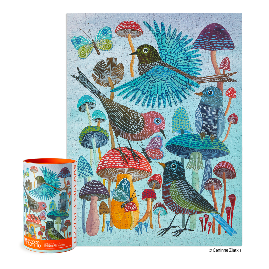 WerkShoppe - Mushroom Garden Puzzle | 500 Piece Puzzle