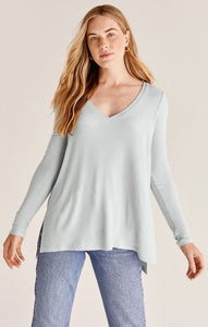 Z Supply Mal Brushed Rib Long Sleeve Tee