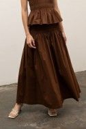 Load image into Gallery viewer, Moon River Elastic Waist Full Skirt

