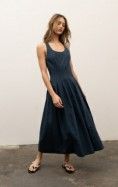 Load image into Gallery viewer, Moon River Criss Cross Smocked Maxi Dress

