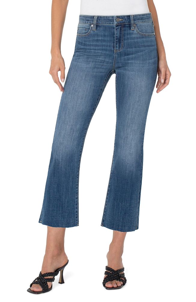 Liverpool Hannah Cropped Flare With Cut Hem