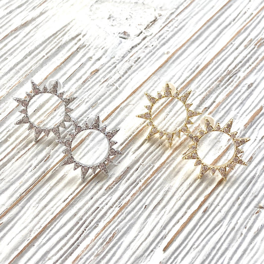 Sun Earrings, Crystal